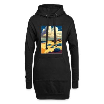 Suffolk Coast Aonb Reise Poster Postkarte Malerei - Hoodie-Kleid - Schwarz - Vorne