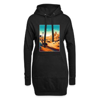 Sahara Wüste Afrika Reise Poster Souvenir WPA - Hoodie-Kleid - Schwarz - Vorne