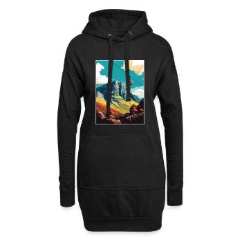 Tafelberg Südafrika Reiseposter Souvenir - Hoodie-Kleid - Schwarz - Vorne