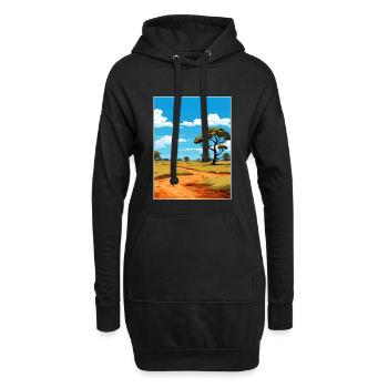 Affiche de voyage du parc national Kruger en Afrique du Sud - Sweat-shirt à capuche long Femme - noir - Devant