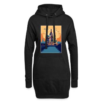 Moscou Russie Voyage Affiche Souvenir Peinture WPA - Sweat-shirt à capuche long Femme - noir - Devant
