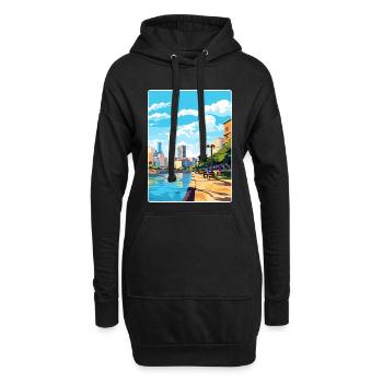 Rosario Argentinien Reise Poster Souvenir Farbe WPA - Hoodie-Kleid - Schwarz - Vorne