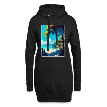 Negril Karibik Reise Poster Souvenir Farbe WPA - Hoodie-Kleid - Schwarz - Vorne