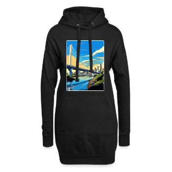 São Paulo Brasilien Reise Poster Souvenir Farbe WPA - Hoodie-Kleid - Schwarz - Vorne