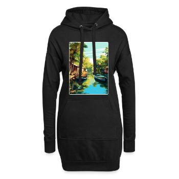 Tigre Argentinien Reise Poster Souvenir Farbe WPA - Hoodie-Kleid - Schwarz - Vorne