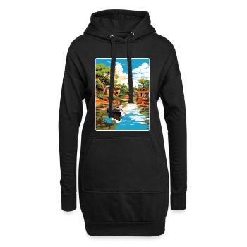 Tigre Argentinien Reise Poster Souvenir Farbe WPA - Hoodie-Kleid - Schwarz - Vorne