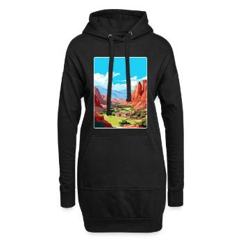 Cafayate Affiche de voyage Peinture de carte postale souvenir - Sweat-shirt à capuche long Femme - noir - Devant