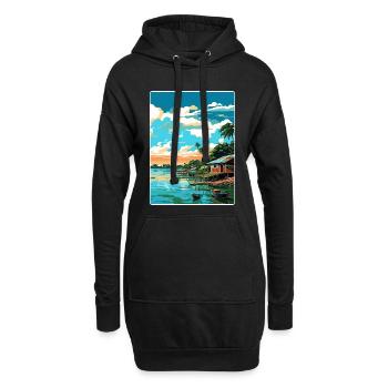 Manaus Brasilien Reise Poster Souvenir Malerei WPA - Hoodie-Kleid - Schwarz - Vorne