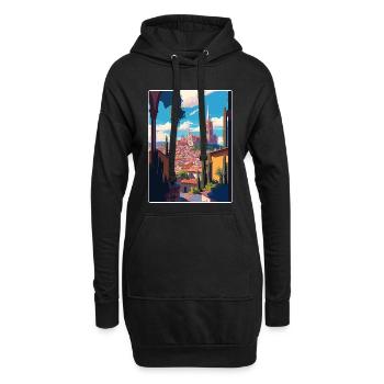 San Miguel Affiche de voyage Souvenir Carte Postale Peinture - Sweat-shirt à capuche long Femme - noir - Devant
