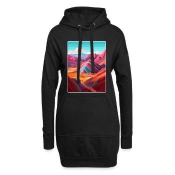 Regenbogenberg Peru Reiseposter Souvenir WPA - Hoodie-Kleid - Schwarz - Vorne