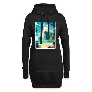 Phi Thaïlande Affiche de voyage thaïlandaise Peinture souvenir WPA - Sweat-shirt à capuche long Femme - noir - Devant