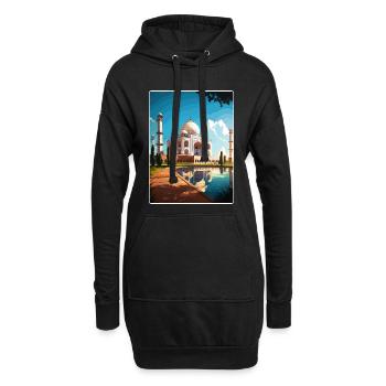 Taj Mahal Agro Indien Reiseposter Souvenir WPA - Hoodie-Kleid - Schwarz - Vorne