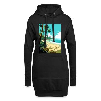 Malediven Süd Aisa Vintage Reiseposter Souvenir - Hoodie-Kleid - Schwarz - Vorne