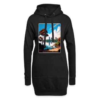 Bangalore, Inde, Voyage Affiche, Souvenir Peinture, WPA - Sweat-shirt à capuche long Femme - noir - Devant