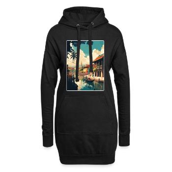 Hoi An Vietnam Reise Poster Souvenir Malerei WPA - Hoodie-Kleid - Schwarz - Vorne