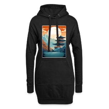 Séoul Corée du Sud Affiche de voyage Peinture Souvenir WPA - Sweat-shirt à capuche long Femme - noir - Devant