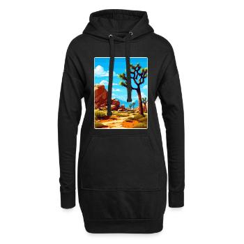 Joshua Tree Nationalpark Kalifornien Reiseposter - Hoodie-Kleid - Schwarz - Vorne