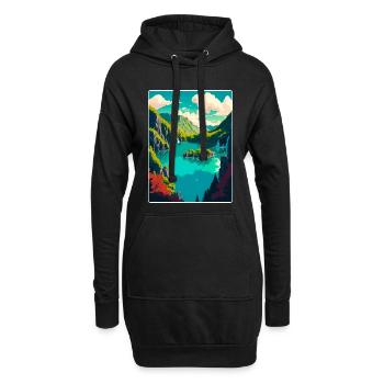 Plitvicer See Nationalpark Kroatien Reiseposter - Hoodie-Kleid - Schwarz - Vorne