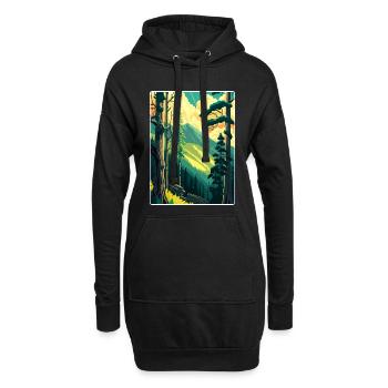 Affiche de voyage du parc national des Great Smoky Mountains - Sweat-shirt à capuche long Femme - noir - Devant