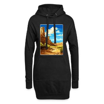 Affiche de voyage du parc national de Mesa Verde Colorado - Sweat-shirt à capuche long Femme - noir - Devant