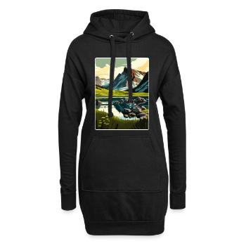 Sarek Nationalpark Schweden Schweden Reiseplakat - Hoodie-Kleid - Schwarz - Vorne