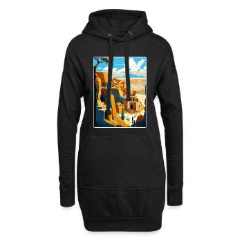 Affiche de voyage du parc national de Mesa Verde Colorado - Sweat-shirt à capuche long Femme - noir - Devant