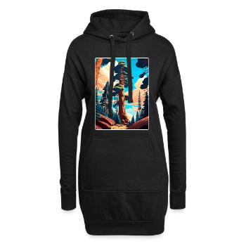 Sequoia Nationalpark Kalifornien Reiseposter WPA - Hoodie-Kleid - Schwarz - Vorne