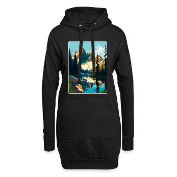 North Cascades National Park Reiseposterkarte - Hoodie-Kleid - Schwarz - Vorne