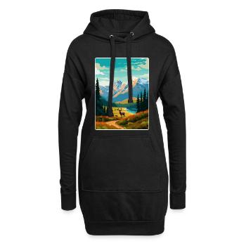 Parc national Banff Canada Affiche de voyage souvenir - Sweat-shirt à capuche long Femme - noir - Devant