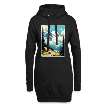 Mount Rainier Nationalpark Reiseposter Souvenir - Hoodie-Kleid - Schwarz - Vorne