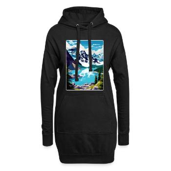 Parc national Banff Canada Affiche de voyage souvenir - Sweat-shirt à capuche long Femme - noir - Devant