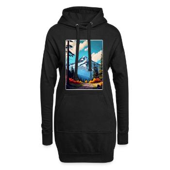 Mount Hood National Forest Reiseposter Souvenir - Hoodie-Kleid - Schwarz - Vorne