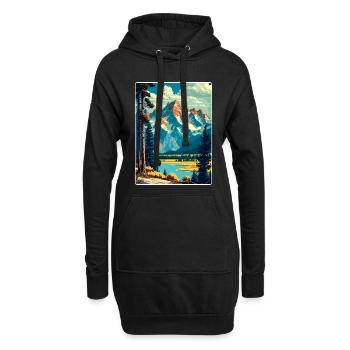 Affiche de voyage souvenir du parc national de Grand Teton - Sweat-shirt à capuche long Femme - noir - Devant
