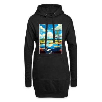 Affiche de voyage souvenir du parc national des Everglades - Sweat-shirt à capuche long Femme - noir - Devant