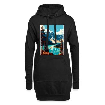 Parc national Banff Canada Affiche de voyage souvenir - Sweat-shirt à capuche long Femme - noir - Devant