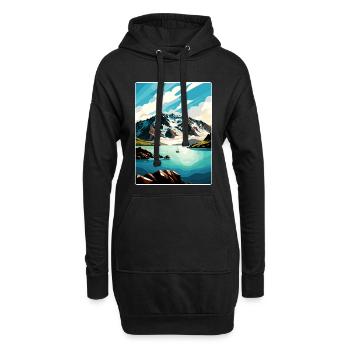 Kenai Fjords Nationalpark Reiseplakat Souvenir - Hoodie-Kleid - Schwarz - Vorne