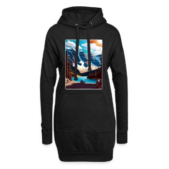 Parc national Banff Canada Affiche de voyage souvenir - Sweat-shirt à capuche long Femme - noir - Devant