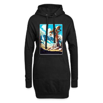 Affiche de voyage du parc national du Grand Bassin - Sweat-shirt à capuche long Femme - noir - Devant