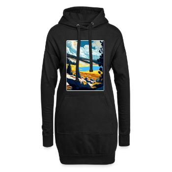 Yellowstone Nationalpark Reiseplakat Souvenir - Hoodie-Kleid - Schwarz - Vorne