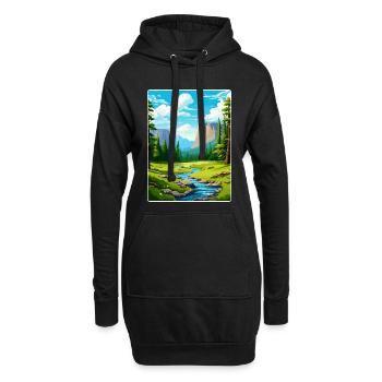 Parc national de Yosemite Affiche de voyage Souvenir WPA - Sweat-shirt à capuche long Femme - noir - Devant
