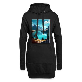 Gletscher-Nationalpark Reiseposter Souvenir WPA - Hoodie-Kleid - Schwarz - Vorne
