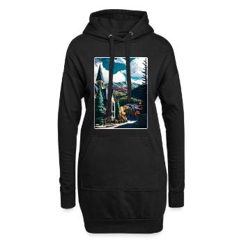 Vail Ski Resort Colorado Reiseposter Souvenir - Hoodie-Kleid - Schwarz - Vorne