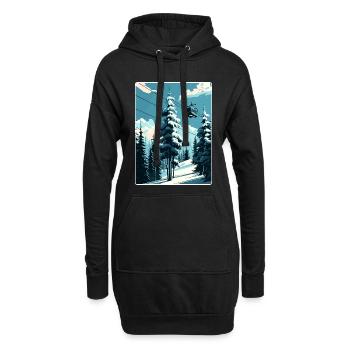 Courchevel Ski Skifahren Reise Poster Souvenir WPA - Hoodie-Kleid - Schwarz - Vorne