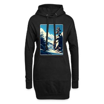 Courchevel Ski Skifahren Reise Poster Souvenir WPA - Hoodie-Kleid - Schwarz - Vorne