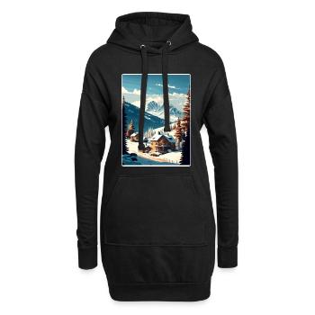 Courchevel Ski Skifahren Reise Poster Souvenir WPA - Hoodie-Kleid - Schwarz - Vorne