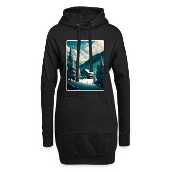 St Anton Ski Skifahren Vintage Reise Poster Souvenir - Hoodie-Kleid - Schwarz - Vorne
