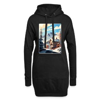 Telluride Ski Ski Voyage Poster Souvenir WPA - Sweat-shirt à capuche long Femme - noir - Devant