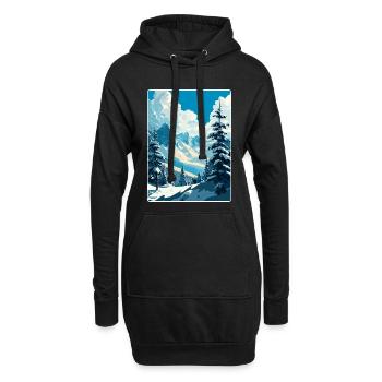 St Anton Ski Skifahren Vintage Reise Poster Souvenir - Hoodie-Kleid - Schwarz - Vorne