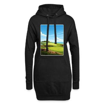 Harbor Town Golf Links Club Course Affiche de voyage - Sweat-shirt à capuche long Femme - noir - Devant