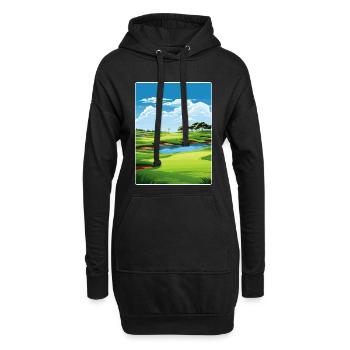 Harbor Town Golf Links Club Course Affiche de voyage - Sweat-shirt à capuche long Femme - noir - Devant